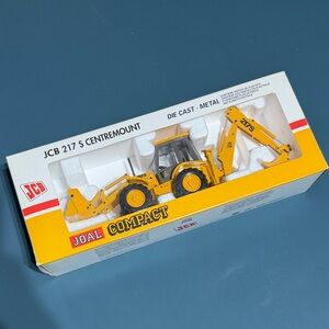 Compact Die-Cast Backhoe Loader Toy - Yellow